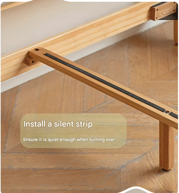 Oak solid wood bed modern simple