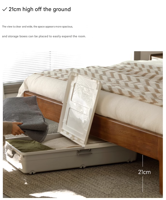 Ash, Oak Solid Wood Bed Nordic Modern Simple Bed