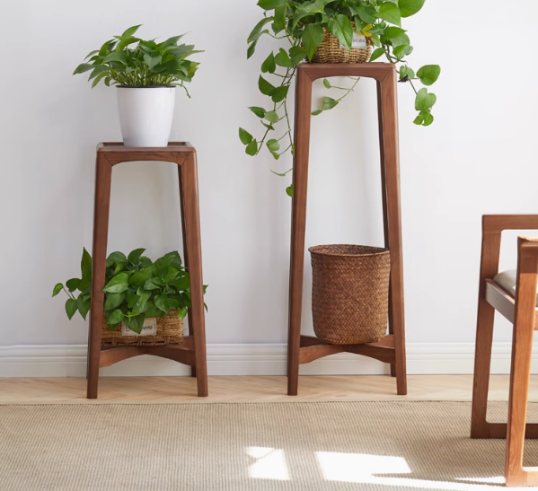 Black Walnut Solid Wood Flower Rack