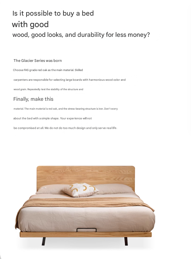 Rubber wood, Oak Solid Wood Suspended Bed