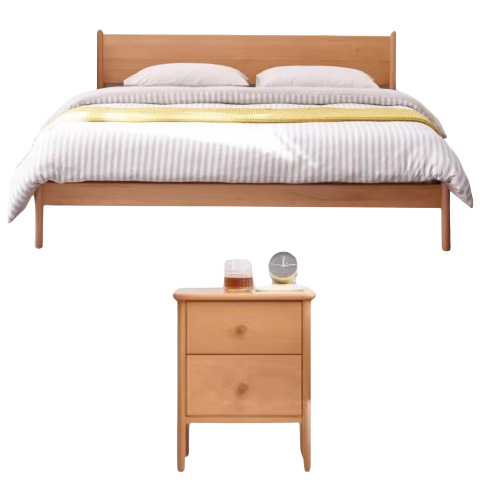 European Beech Solid Wood Bed