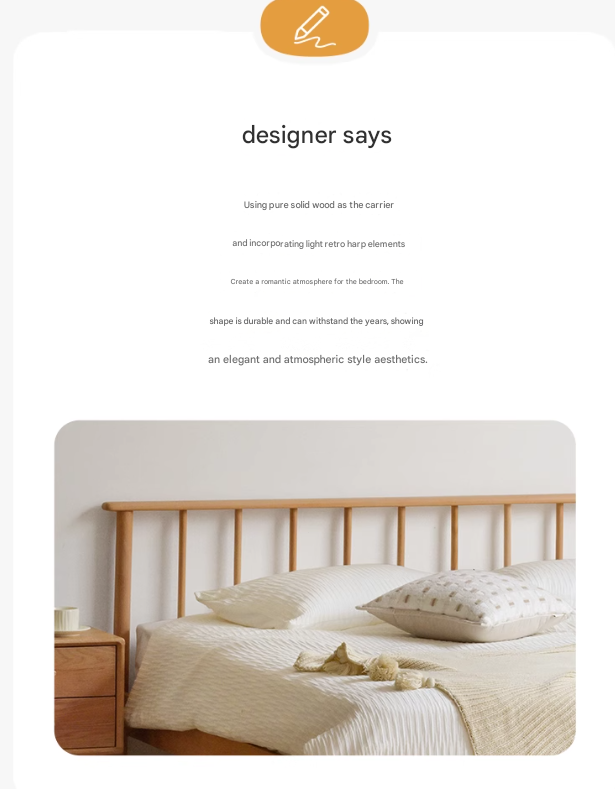 European Beech Solid Wood Windsor Bed