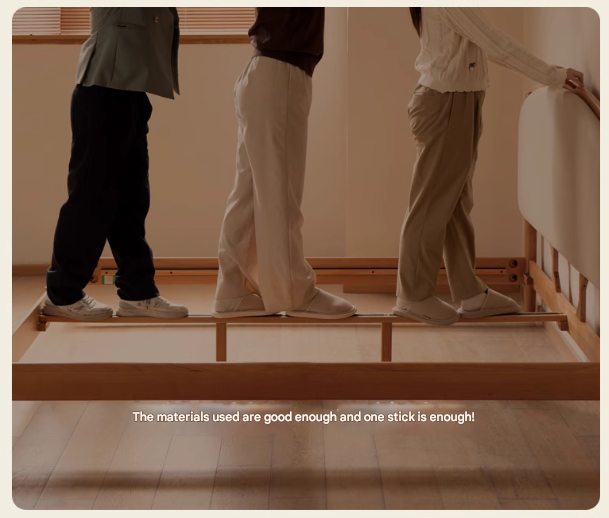Cherry Solid Wood Bed Technology Сloth Cream Style