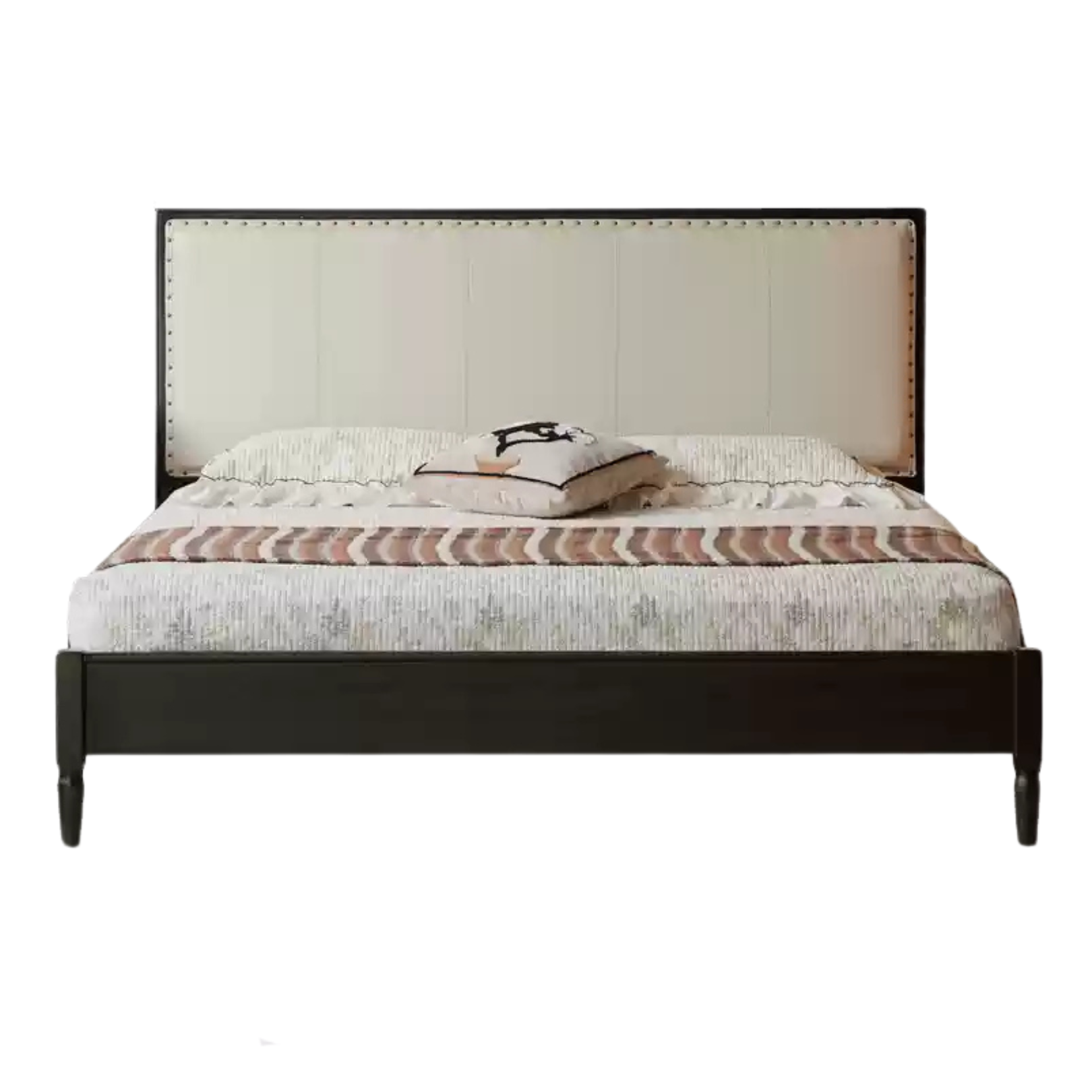 Oak Solid Wood Technology Cloth American Soft Back Bed