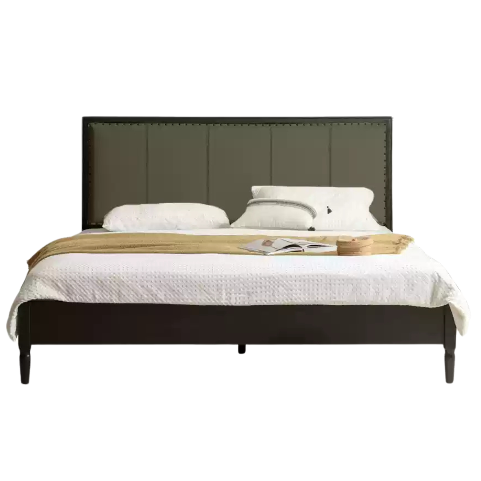 Oak Solid Wood Technology Cloth American Soft Back Bed