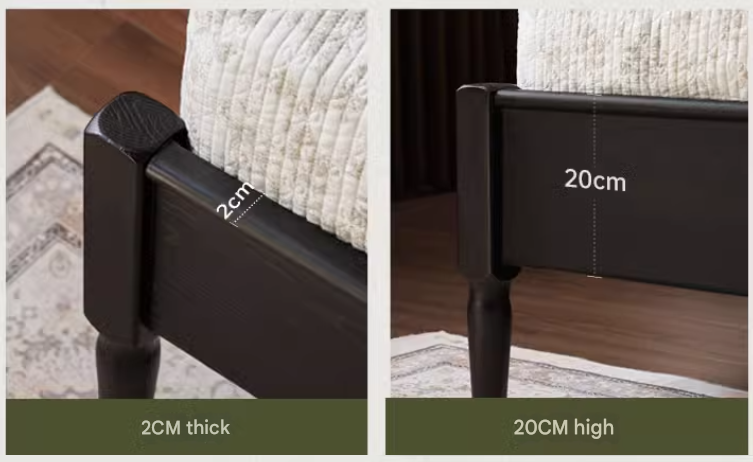 Oak Solid Wood Technology Cloth American Soft Back Bed