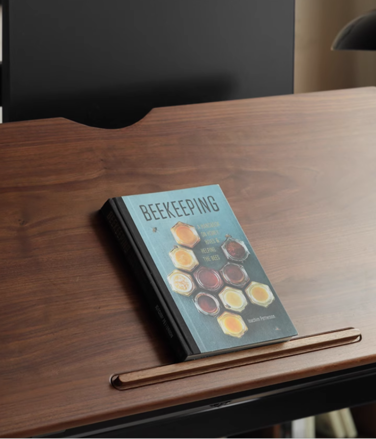 Black Walnut, Oak Solid Wood Light Luxury Style Electric Lift Table.