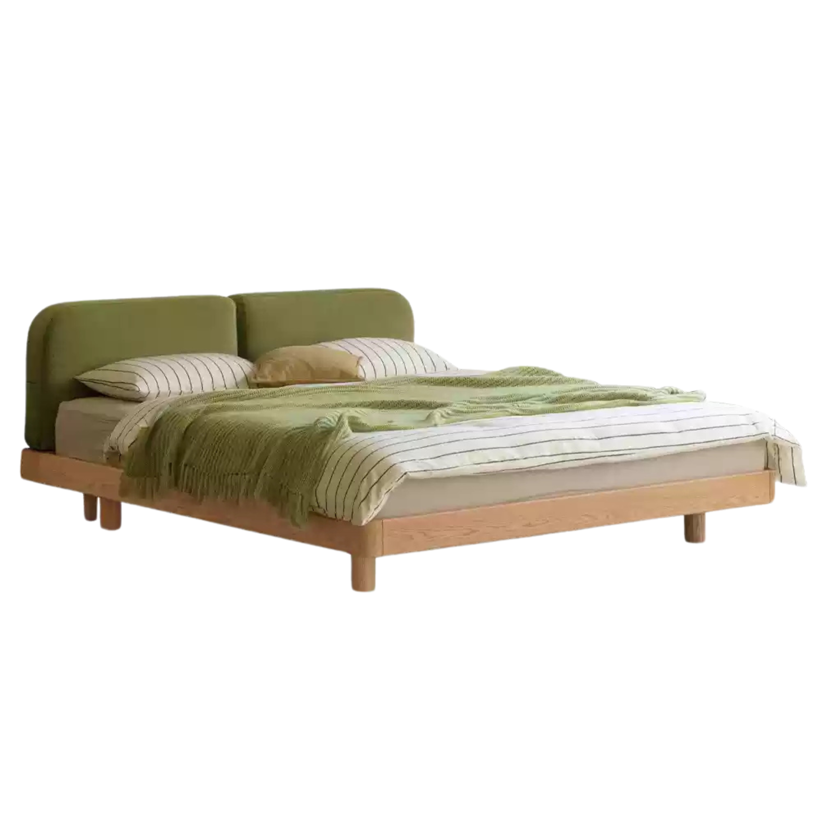 Oak Solid Wood Lamb Fleece Soft Suspension Cream Bed
