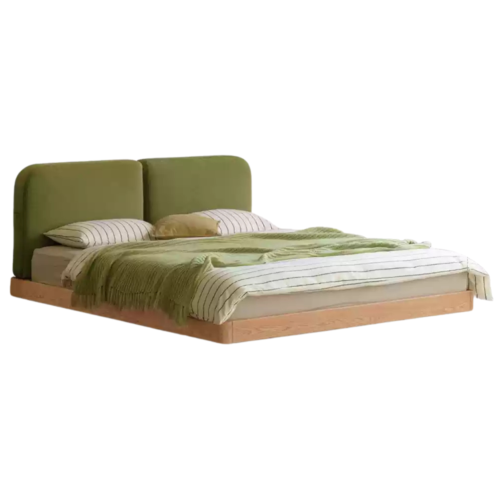 Oak Solid Wood Lamb Fleece Soft Suspension Cream Bed
