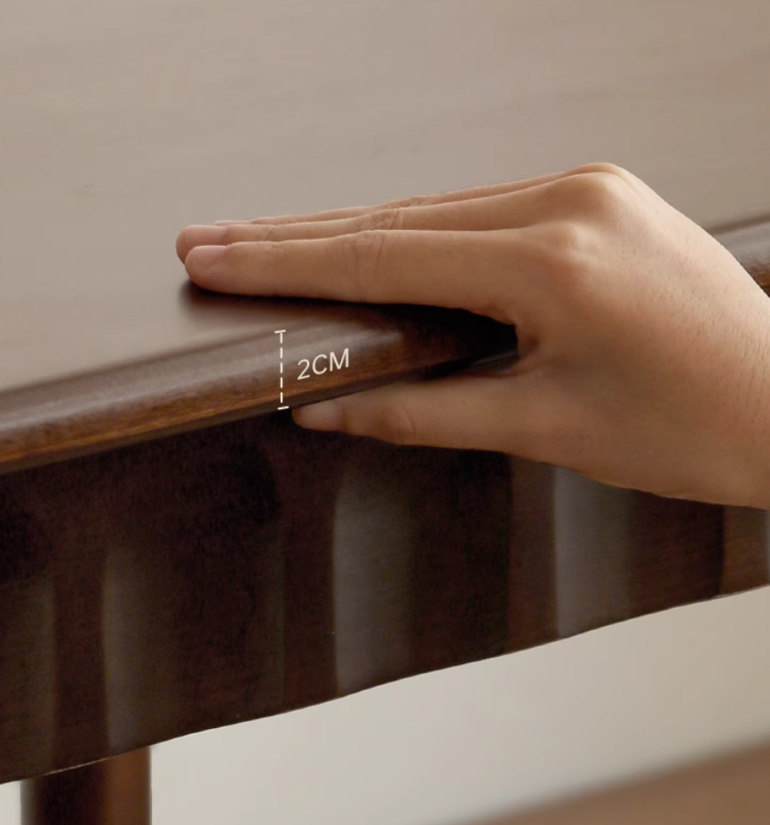 Black Walnut, Poplar, Cherry Solid Wood American Retro Rectangular Dining Table