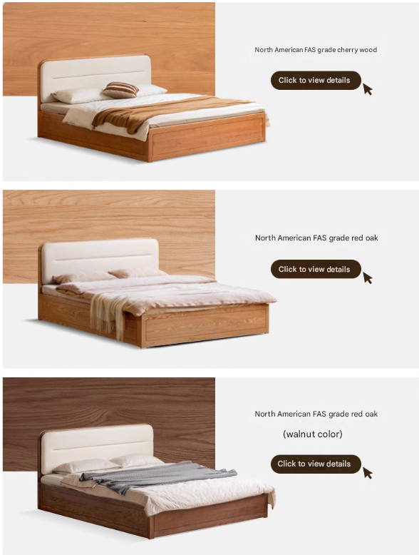Black walnut solid wood storage box bed technology cloth soft back