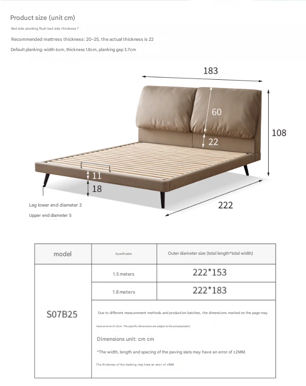 Technological fabric Bed,Genuine Leather Bed