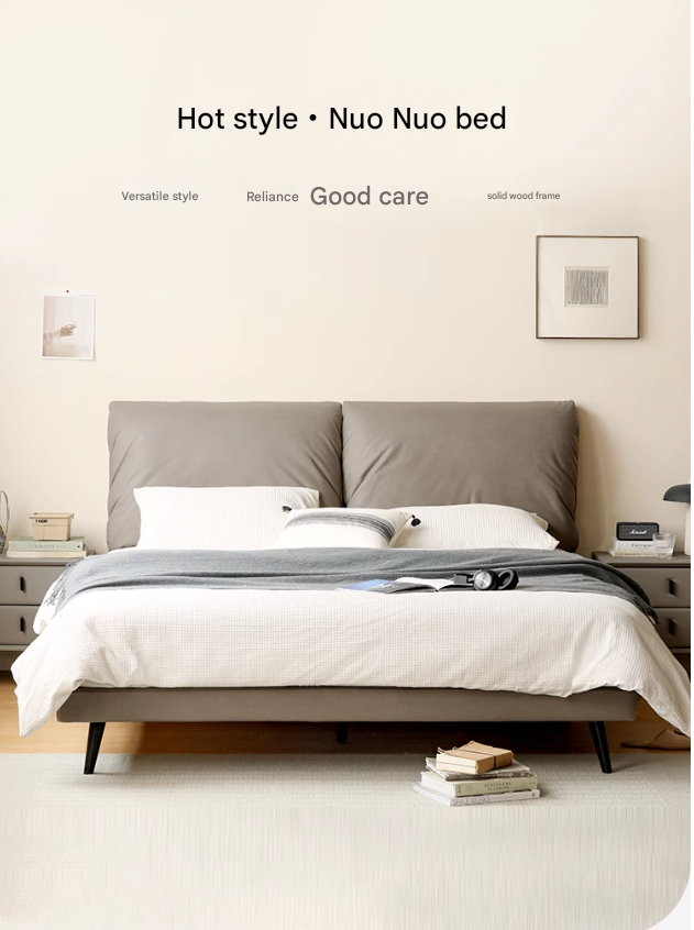 Technological Fabric Bed,Genuine Leather Bed
