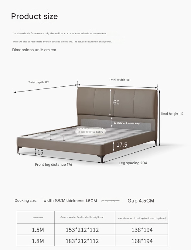 Leather Curved Design Bed