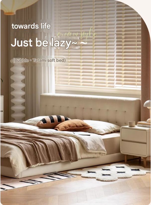 Organic Leather Art Floor Bed