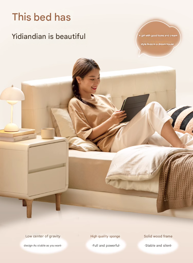 Organic Leather Art Floor Bed