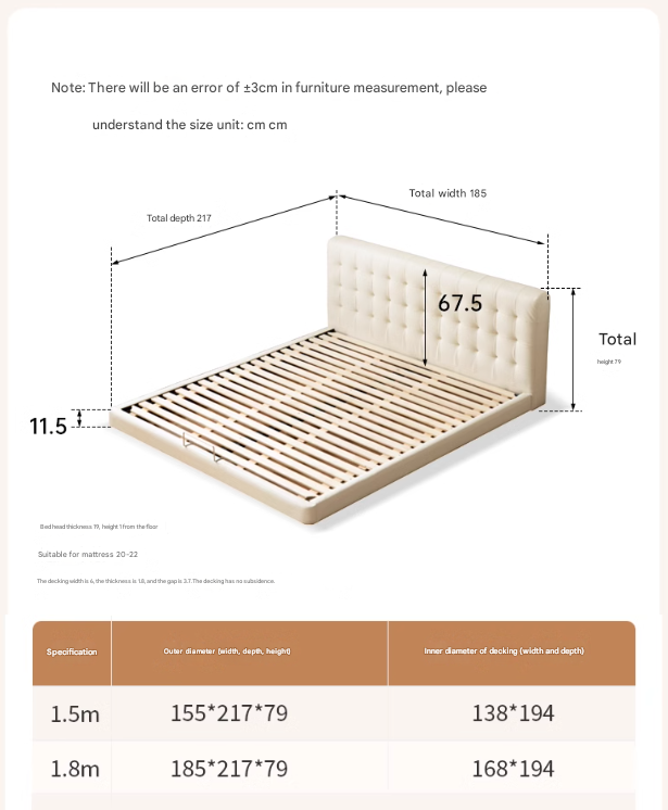 Organic Leather Art Floor Bed