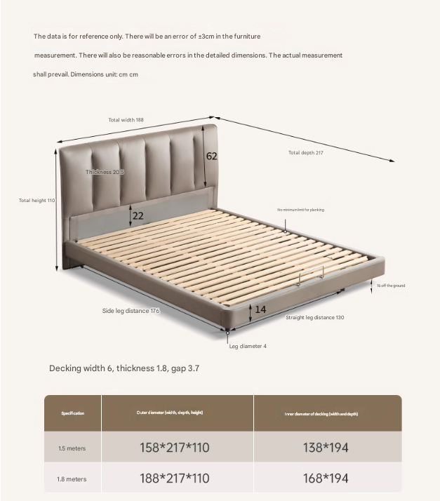 Cowhide Luxury Suspension Light  Bed