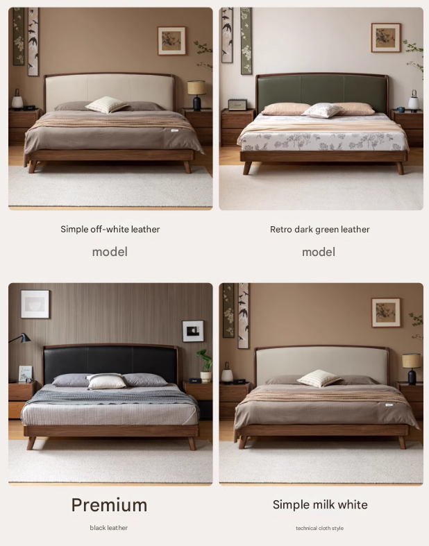 Sandalwood , Black Walnut, Oak Solid Wood First Layer Yellow Cowhide Leather,Technical Cloth