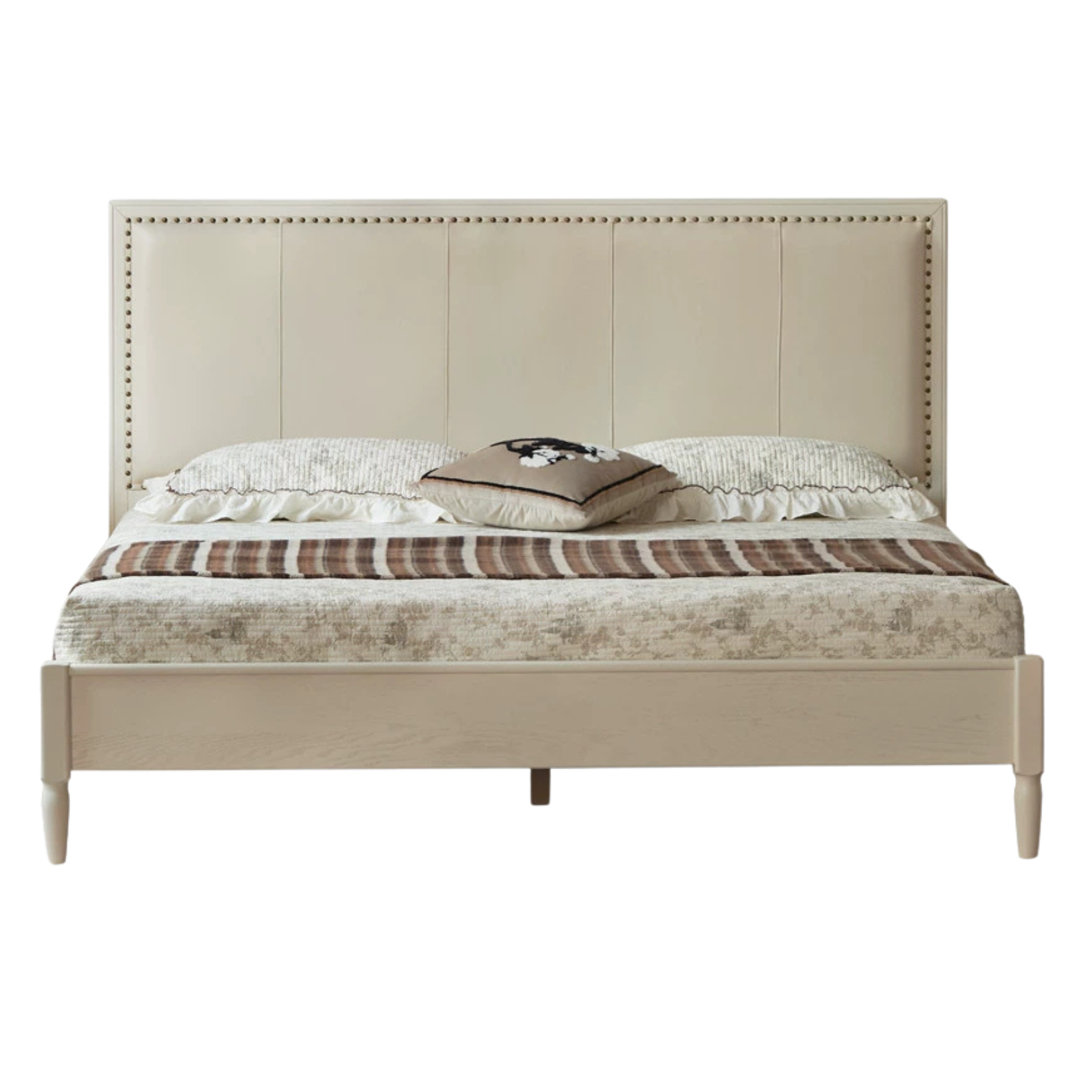 Oak Solid Wood Technology Fabric Soft Bed