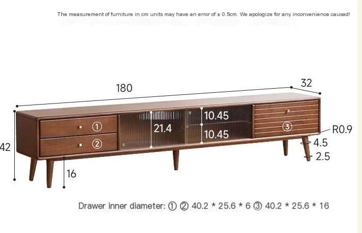 Rubber Solid Wood Light Luxury TV Cabinet