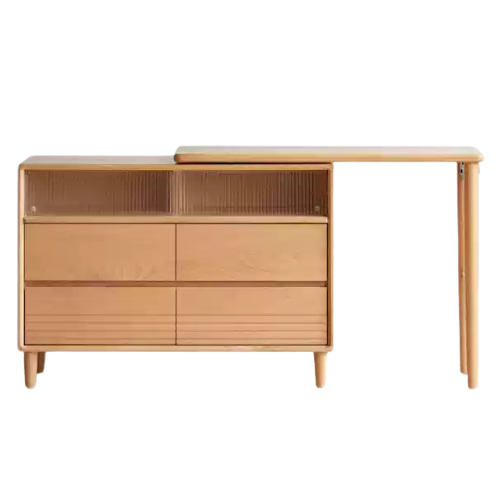 Beech Solid Wood L-Shaped Corner Storage Cabinet, Dressing table.