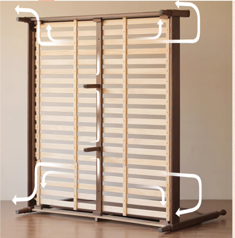 Black Walnut Solid Wood American Large Board Vintage Double Bed