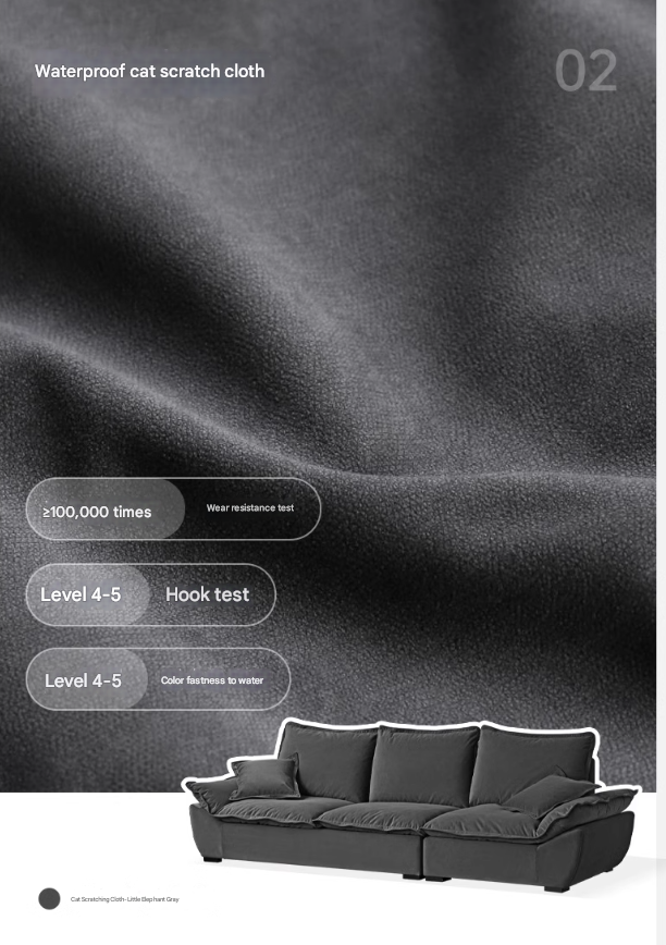 Fabric Coastal-style scratch-resistant sofa