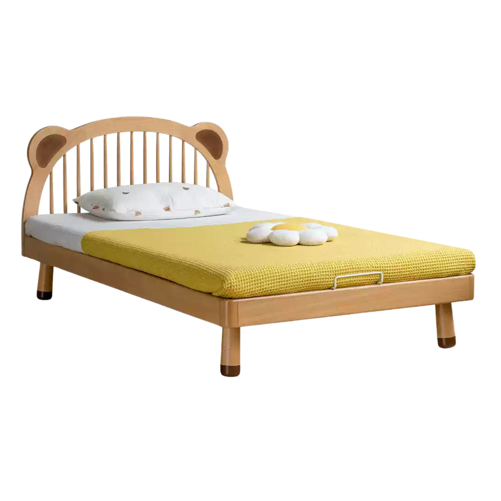 Beech Solid Wood Cartoon Bear Children's Bed
