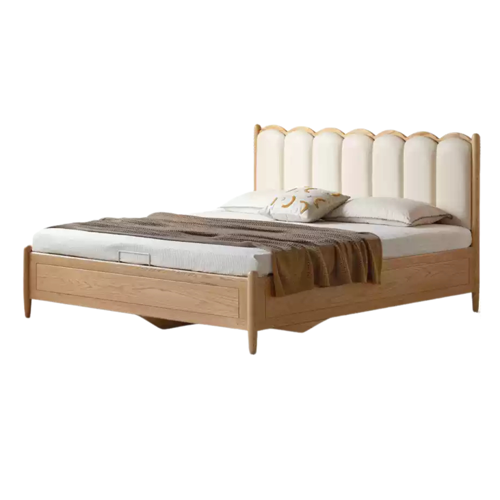 Oak Solid wood dream house soft bed