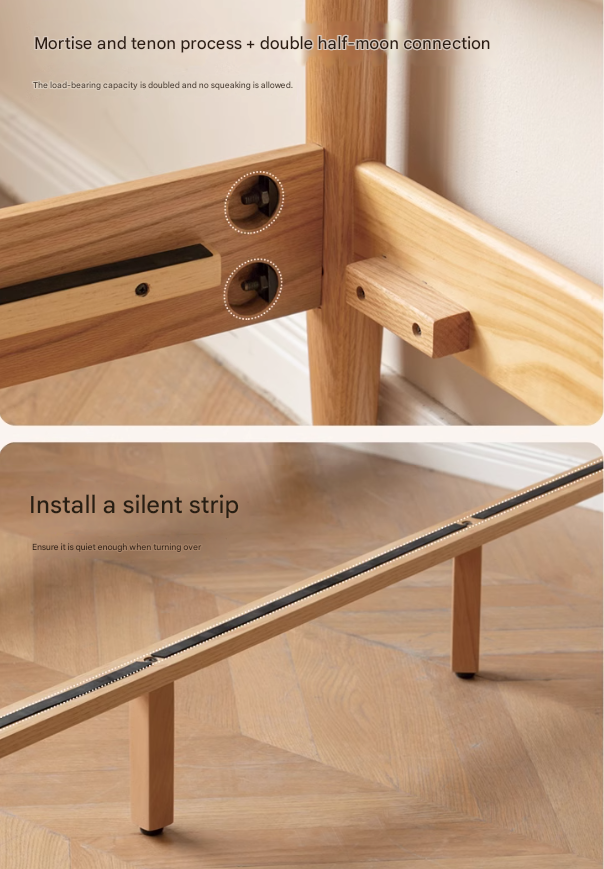 Oak Solid wood dream house soft bed