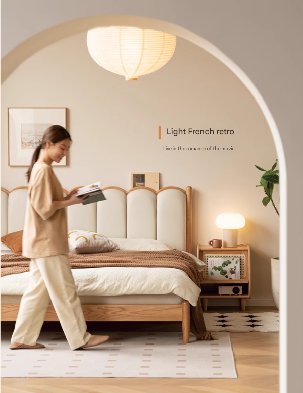 Beech, Oak Solid Wood Dream House Soft Bed