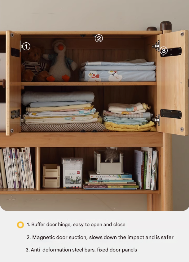 Oak solid wood Multi-function bed with storage