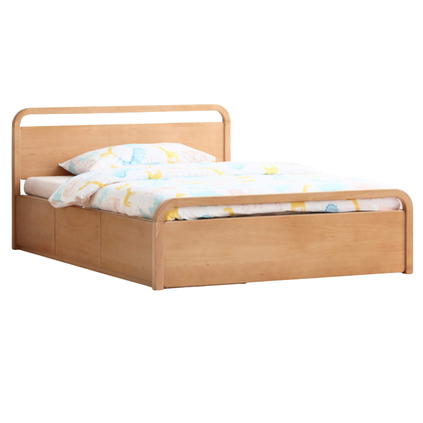 Beech solid wood Multi-functional with storage box bed<