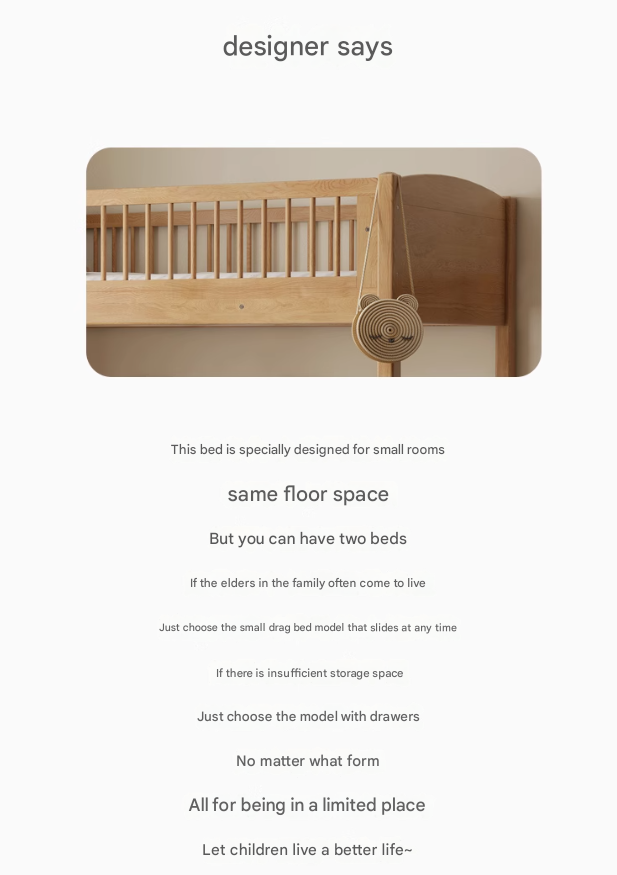 Oak solid wood Bunk Bed.