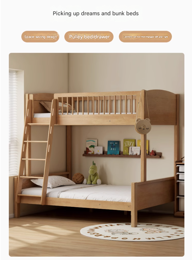 Oak solid wood Bunk Bed.