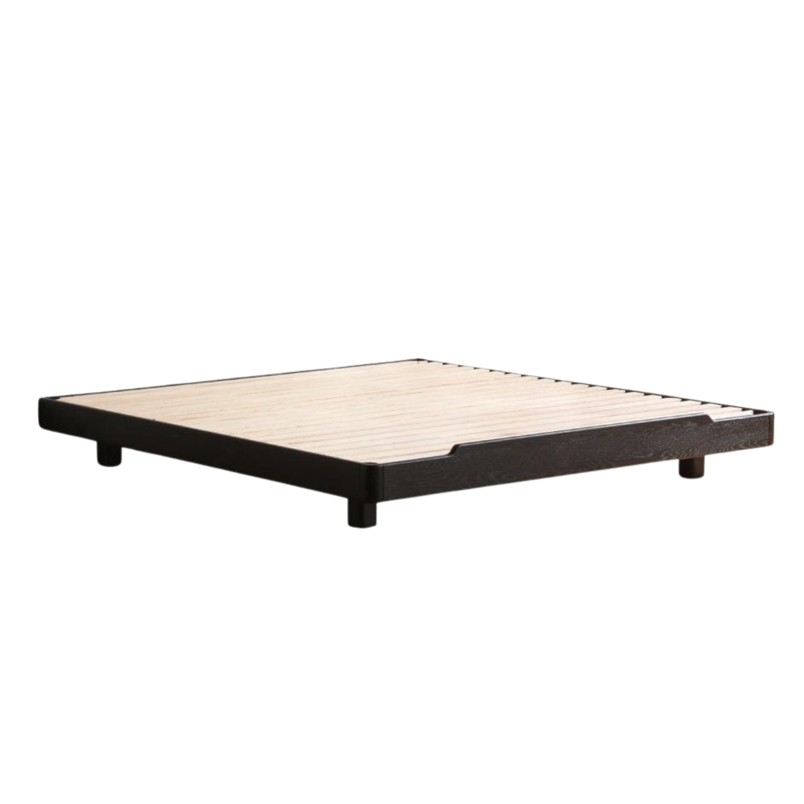 Oak Solid Wood Suspended platform bed, headboard-free Modern American Light Bed