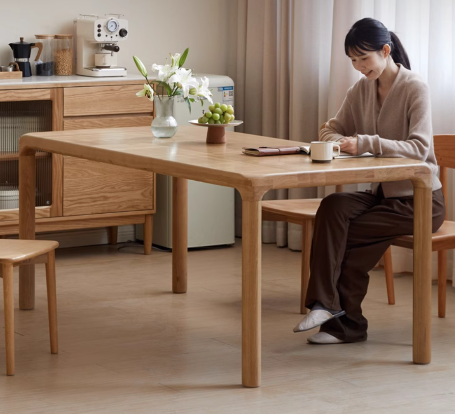 Ash Solid Wood Japanese Modern Dining Table