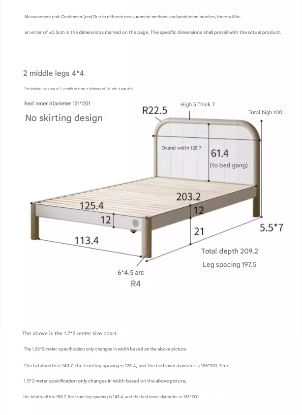 Poplar solid wood kids bed white cream<