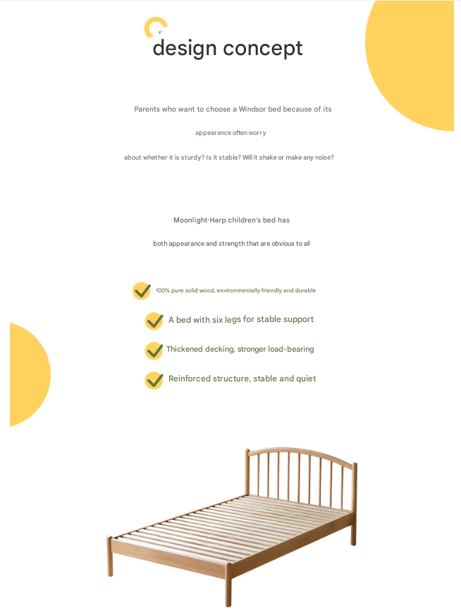 Beech Solid Wood Children's Bed<