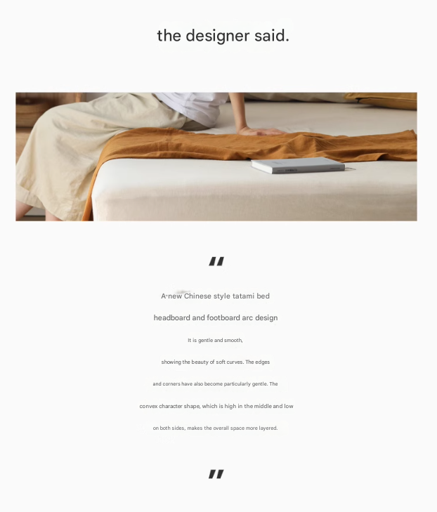 Ach, Oak solid wood platform bed, headboard-free bed
