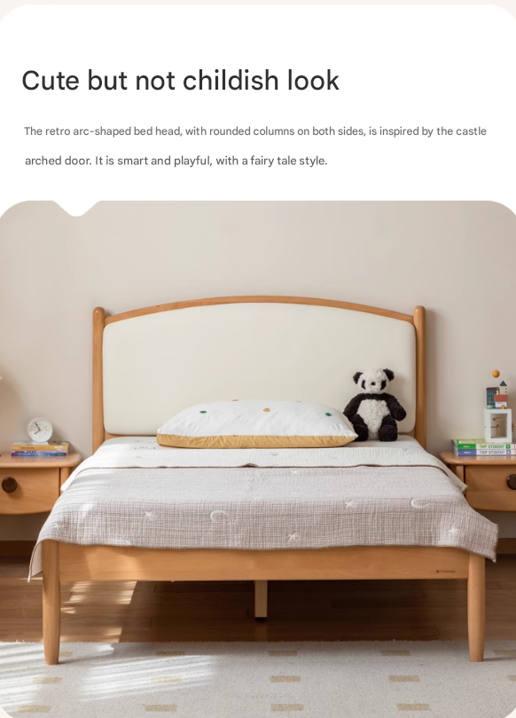 Beech solid wood Children's Soft Bed<