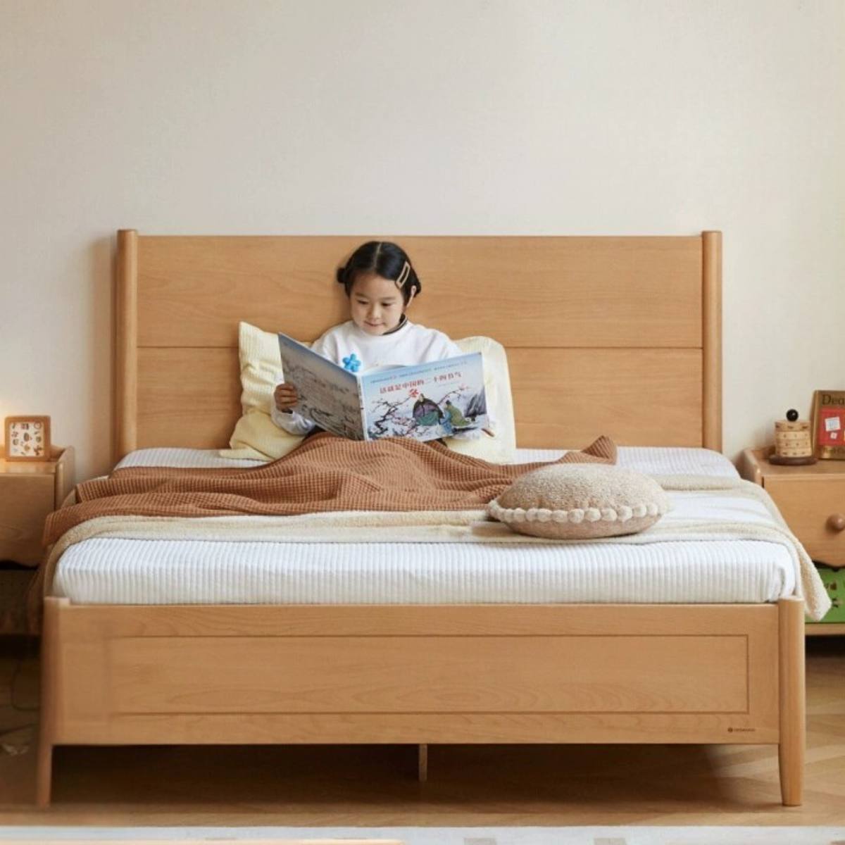 Solid Wood Children's Bed Boys Girls Storage Bed Modern Simple Box Bed ...