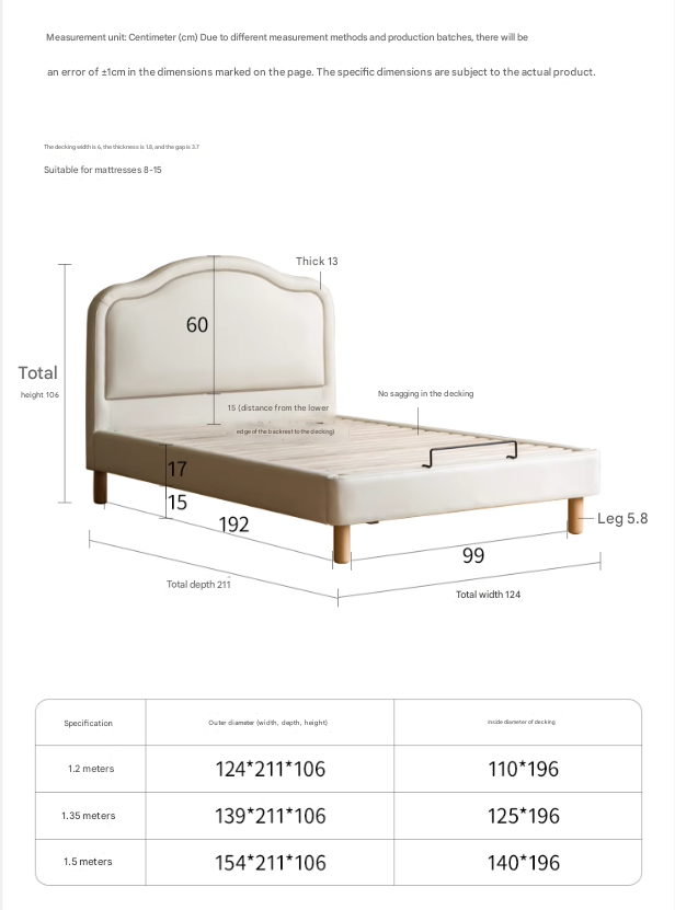 Organic Leather Cream Style Soft Kid's Bed