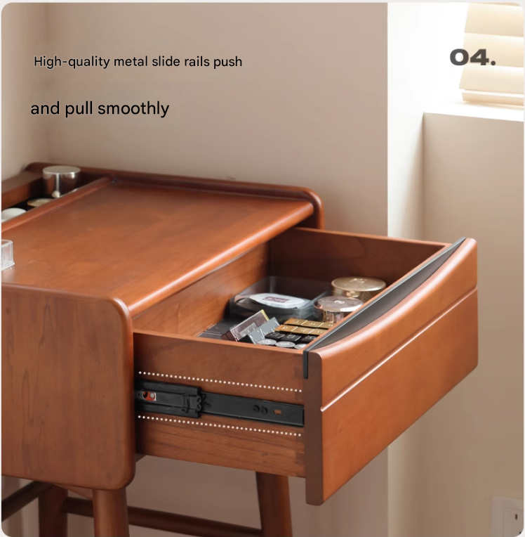 Poplar Solid Wood Multi Functional Retro Dressing Table.