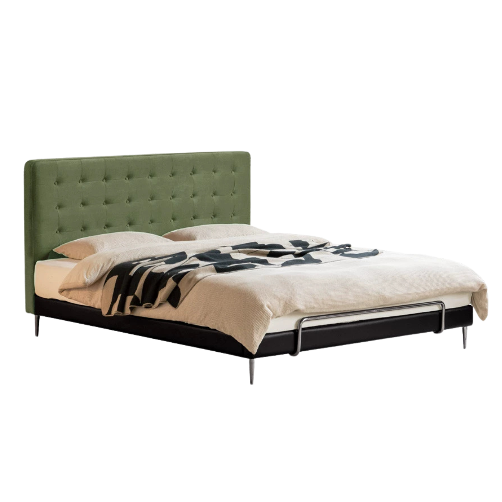 Fabric Flannel Soft Bed Bauhaus Style