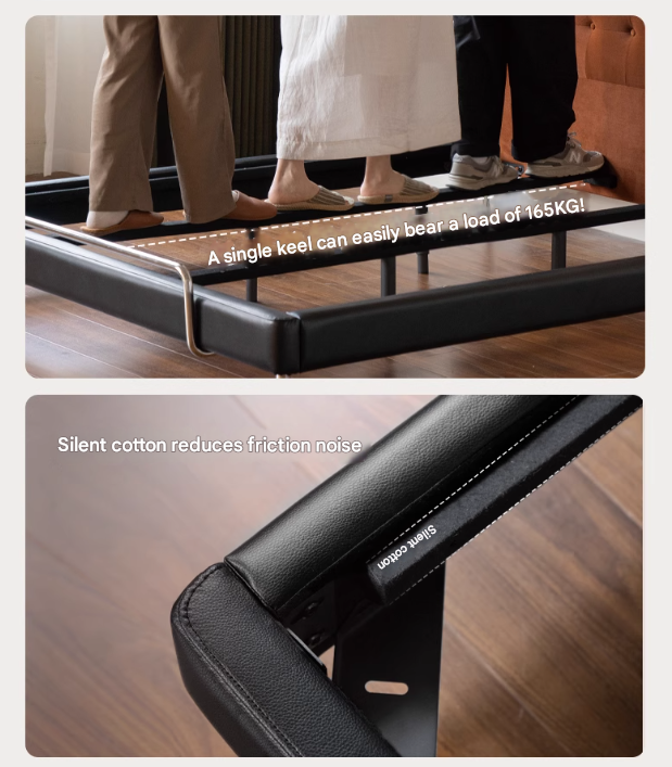 Fabric Flannel Soft Bed Bauhaus Style