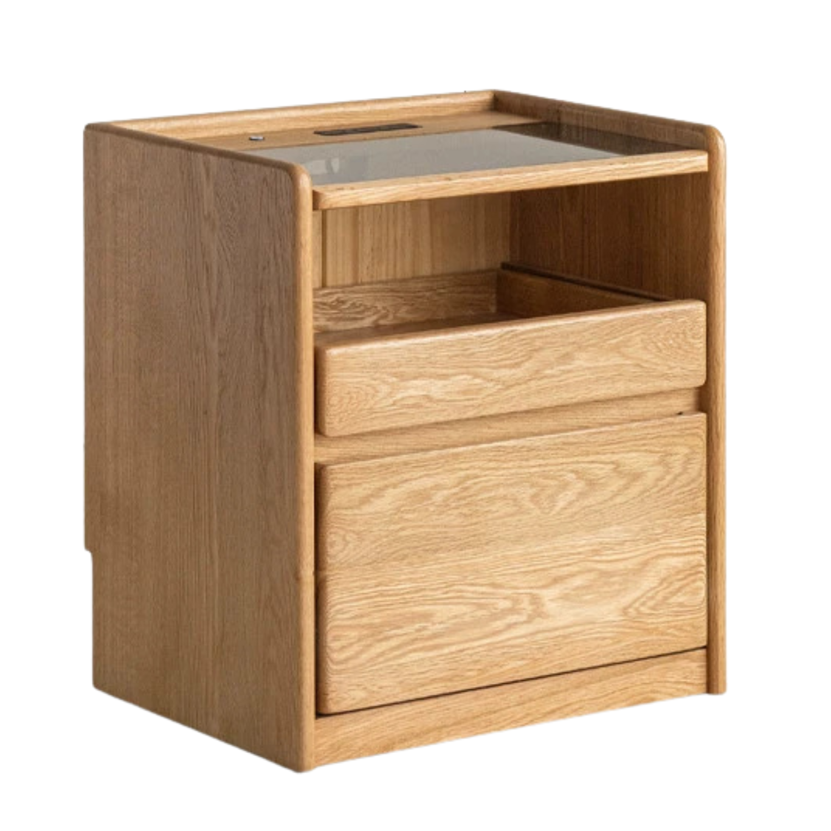 Ash Solid Wood Modern Nightstand