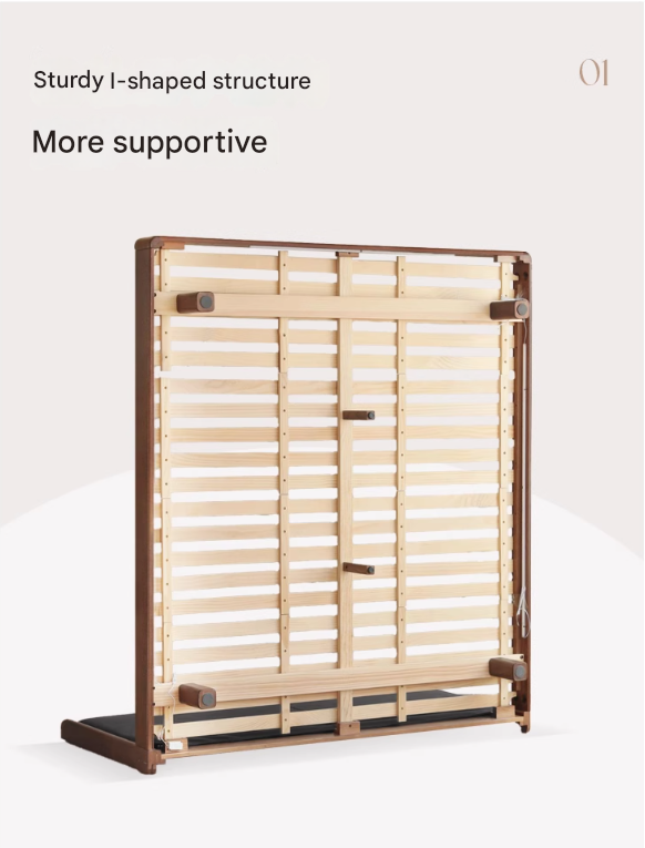 Oak Solid Wood Modern Simple Luminous Bed