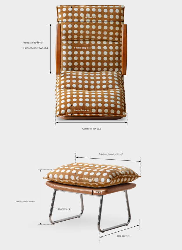 Fabric medieval style rocking chair